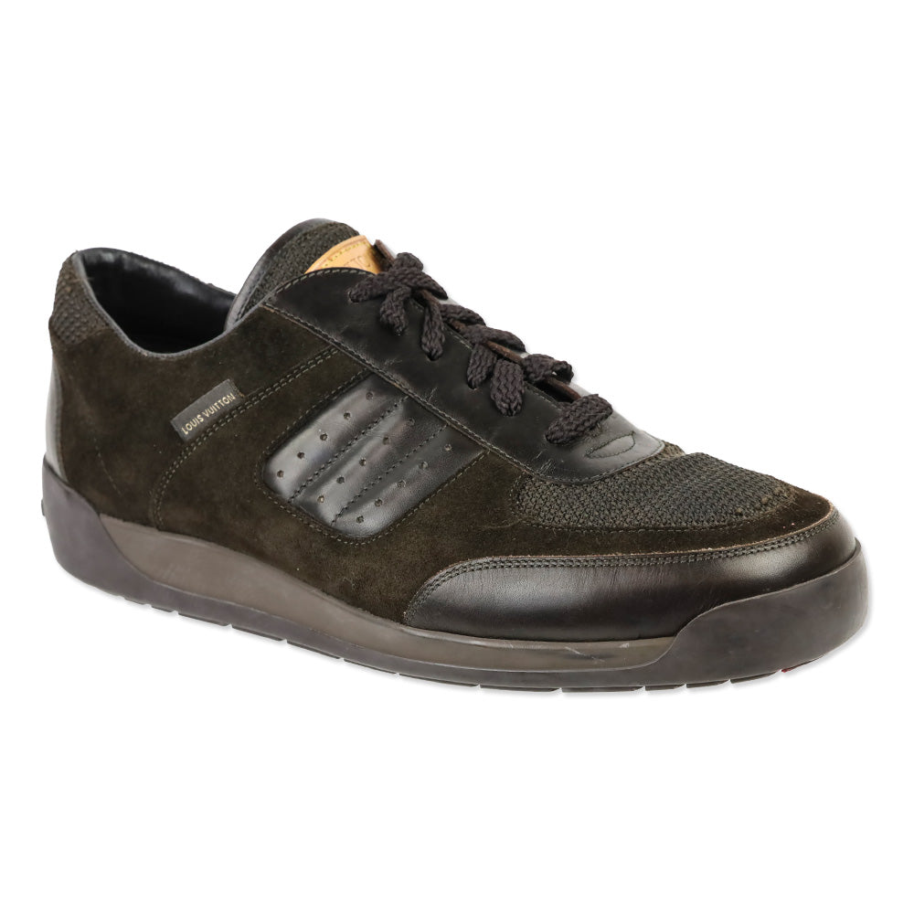 Louis Vuitton Brown Suede Low-Top Sneakers