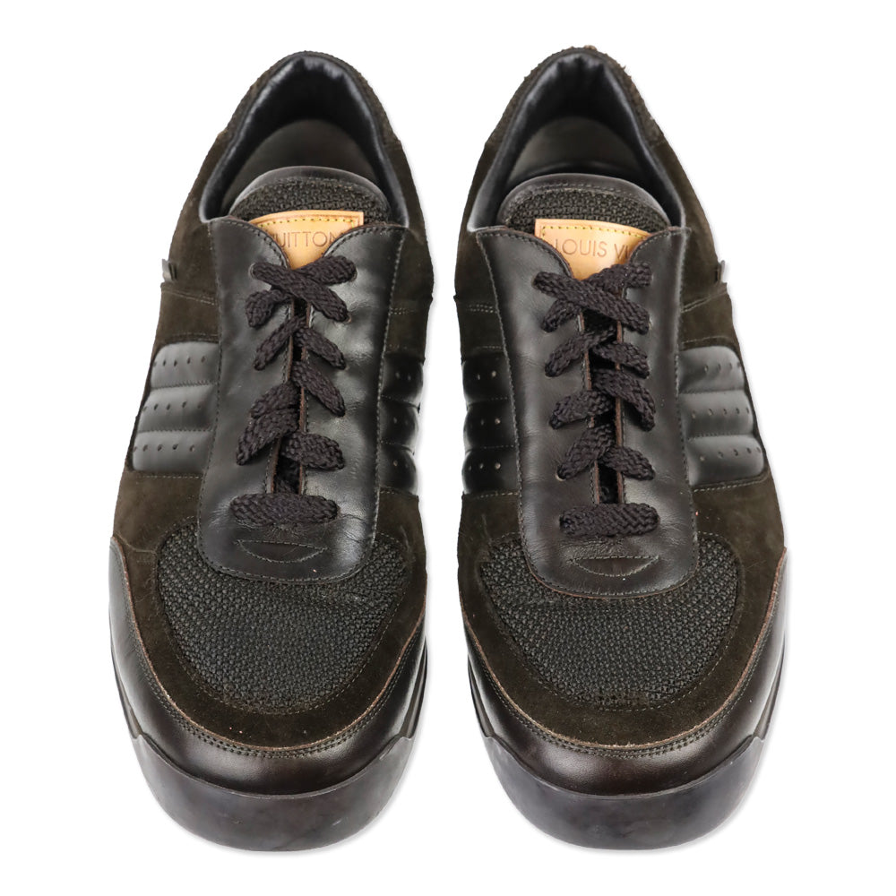 Louis Vuitton Brown Suede Low-Top Sneakers