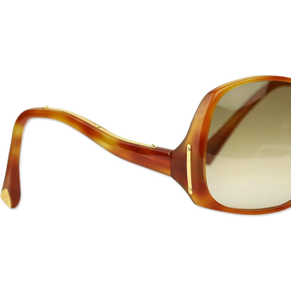 Louis Vuitton Brown Tortoiseshell Acetate Gina Sunglasses