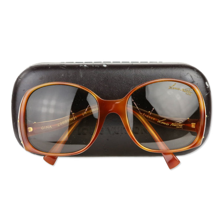Louis Vuitton Brown Tortoiseshell Acetate Gina Sunglasses