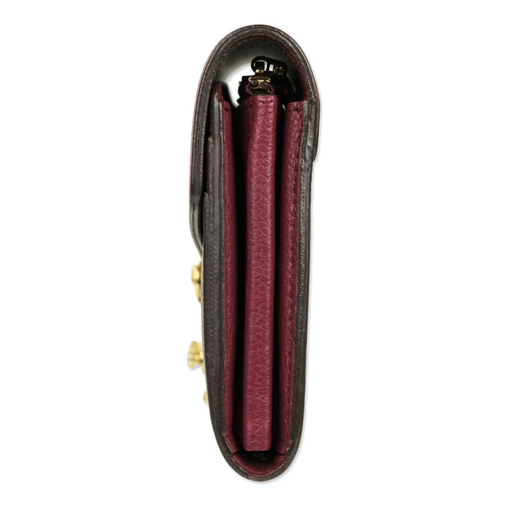 Louis Vuitton Burgundy Brown LV Monogram Coated Canvas Pallas Wallet