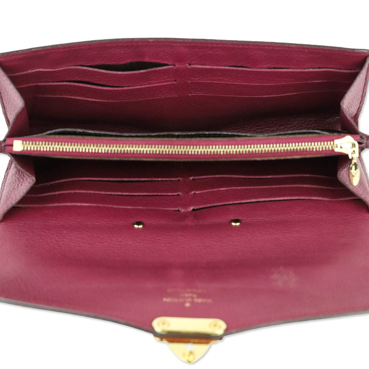 Louis Vuitton Burgundy Brown LV Monogram Coated Canvas Pallas Wallet