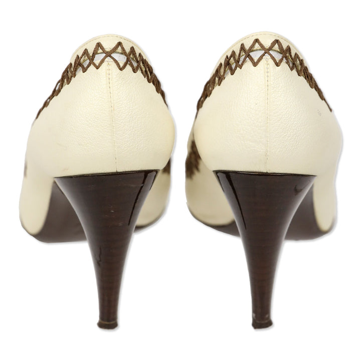 Louis Vuitton Cream Leather Lalibela Pumps