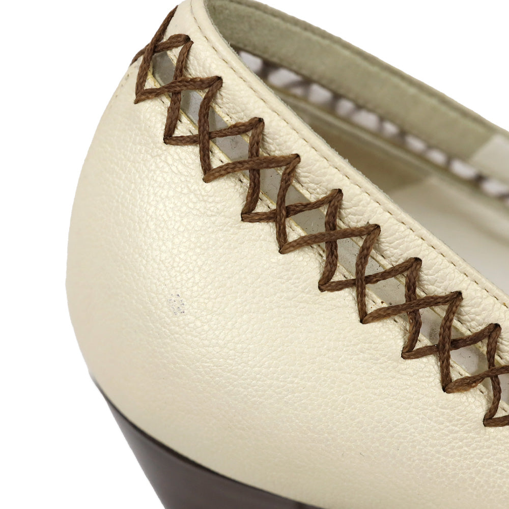 Louis Vuitton Cream Leather Lalibela Pumps