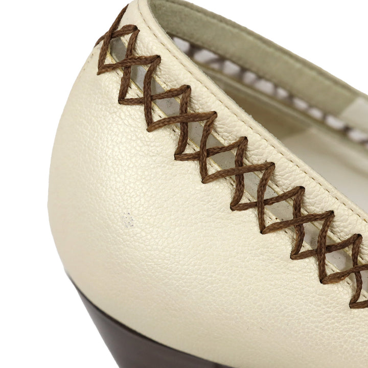 Louis Vuitton Cream Leather Lalibela Pumps