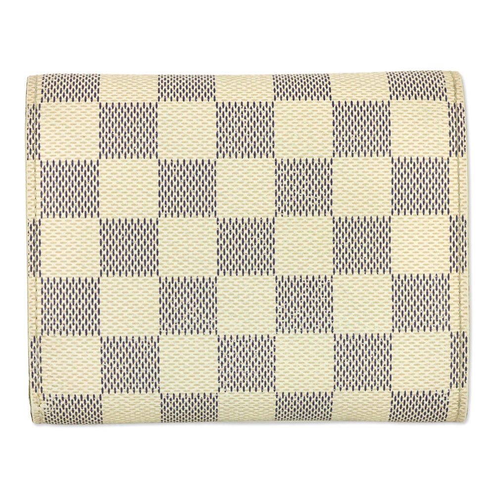 Louis Vuitton Cream/Blue Damier Coated Canvas Azur Joey Wallet