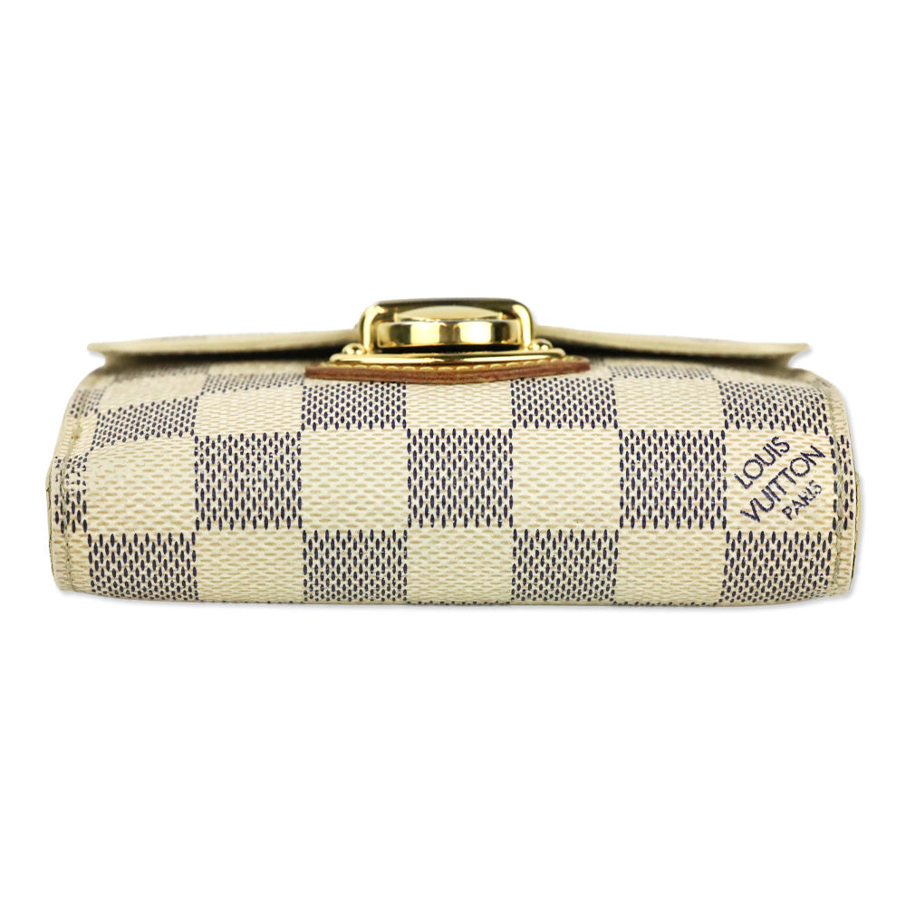 Louis Vuitton Cream/Blue Damier Coated Canvas Azur Joey Wallet
