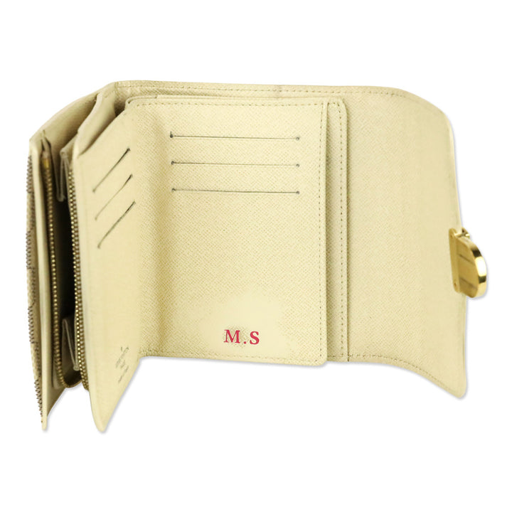 Louis Vuitton Cream/Blue Damier Coated Canvas Azur Joey Wallet