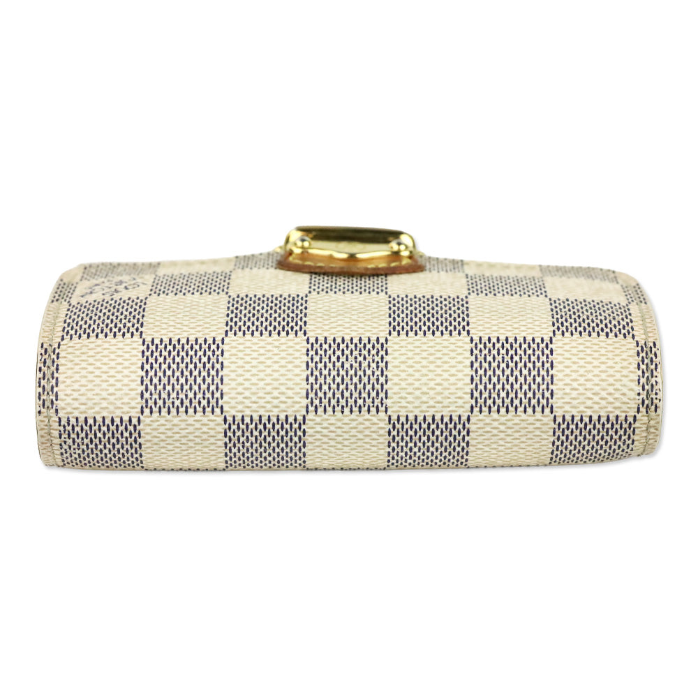 Louis Vuitton Cream/Blue Damier Coated Canvas Azur Joey Wallet
