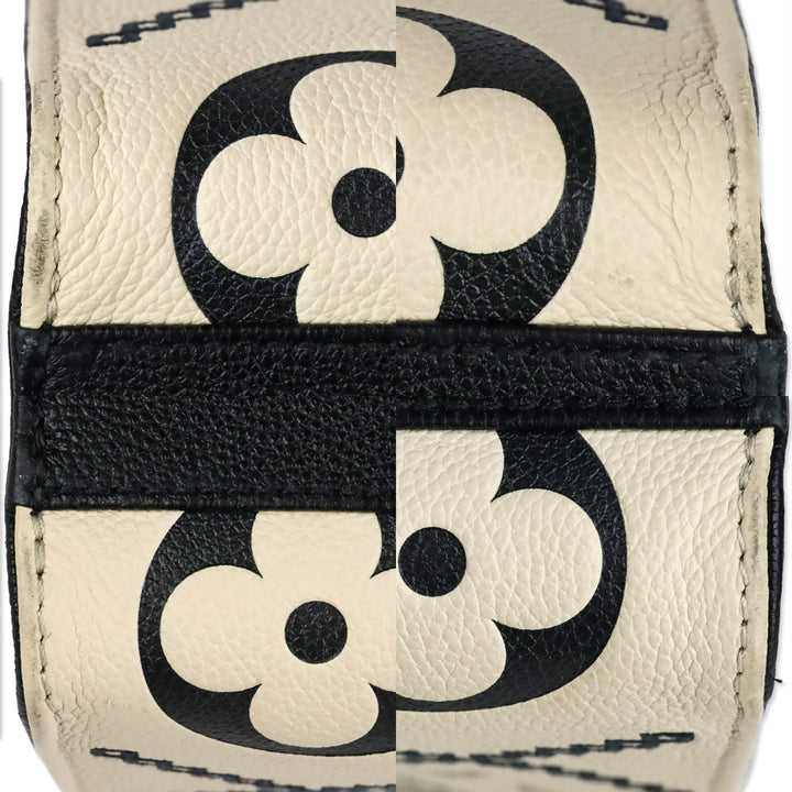 Louis Vuitton Cream and Black Monogram Empreinte Giant Broderies OnTheGo MM