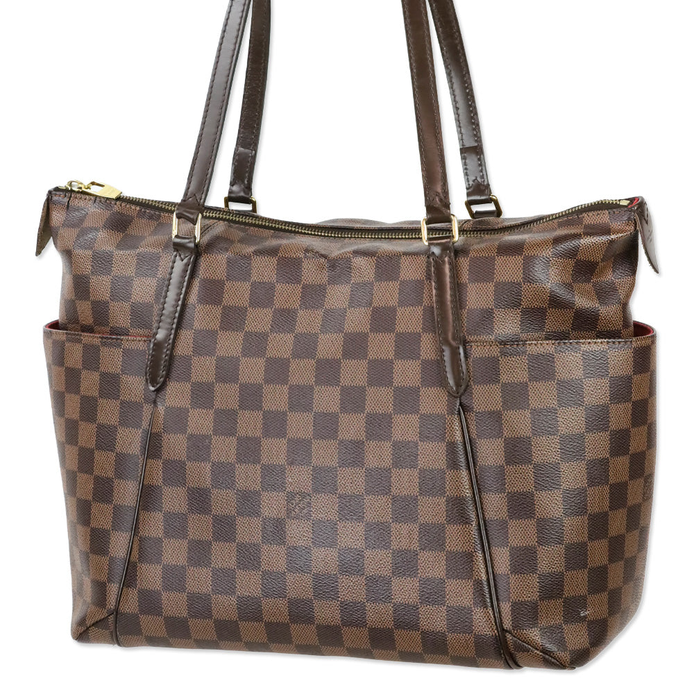 Louis Vuitton Damier Ebene Coated Canvas Totally MM Bag