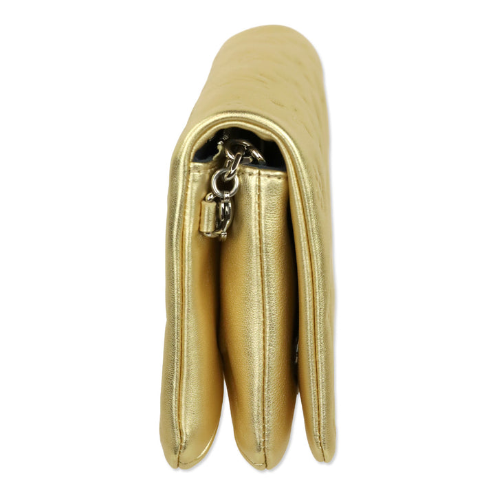 Louis Vuitton Gold Monogram Embossed Lambskin Coussin Pochette