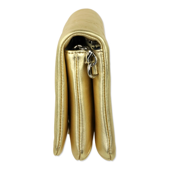 Louis Vuitton Gold Monogram Embossed Lambskin Coussin Pochette