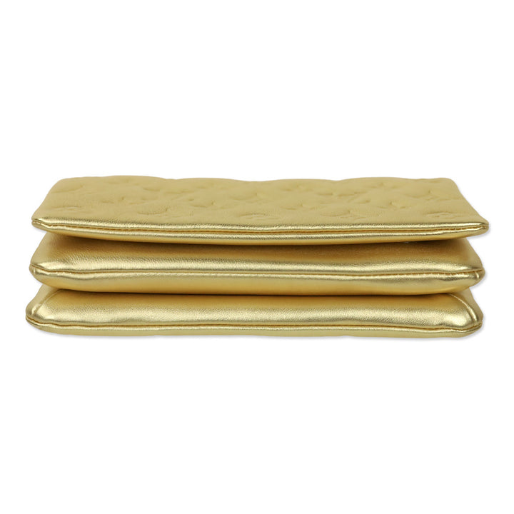 Louis Vuitton Gold Monogram Embossed Lambskin Coussin Pochette