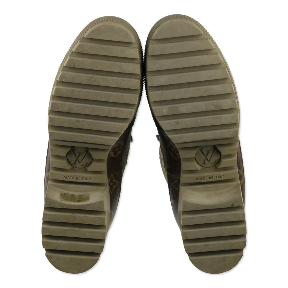 Louis Vuitton Laureate Desert Suede & LV Monogram Combat Boots