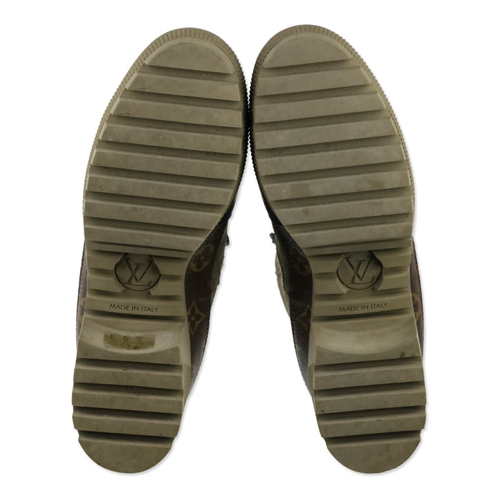 Louis Vuitton Laureate Desert Suede & LV Monogram Combat Boots