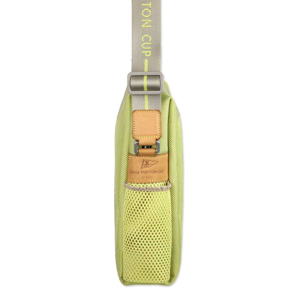 Louis Vuitton Lime Green Damier Geant Nylon Americas Cup Bag
