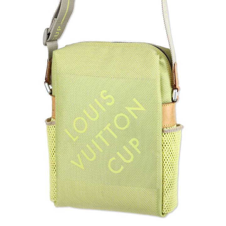 Louis Vuitton Lime Green Damier Geant Nylon Americas Cup Bag