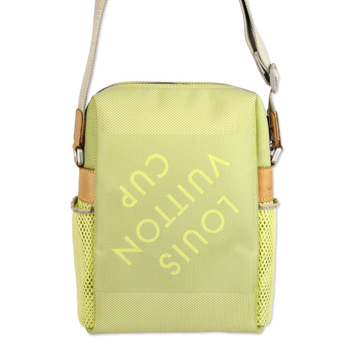 Louis Vuitton Lime Green Damier Geant Nylon Americas Cup Bag
