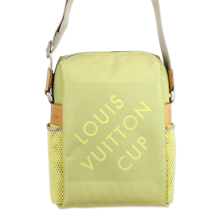 Louis Vuitton Lime Green Damier Geant Nylon Americas Cup Bag