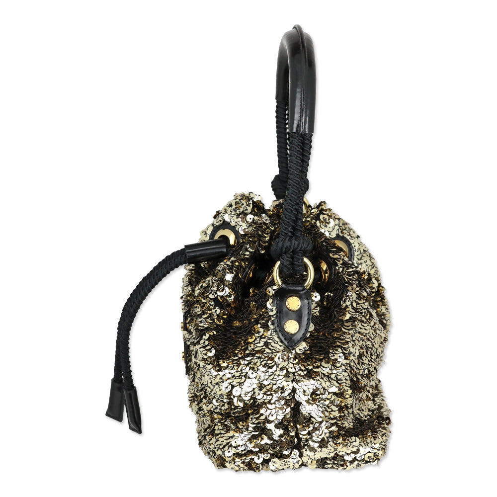 Louis Vuitton Limited Edition Paillette Dorée Mini Noe Rococo Bag