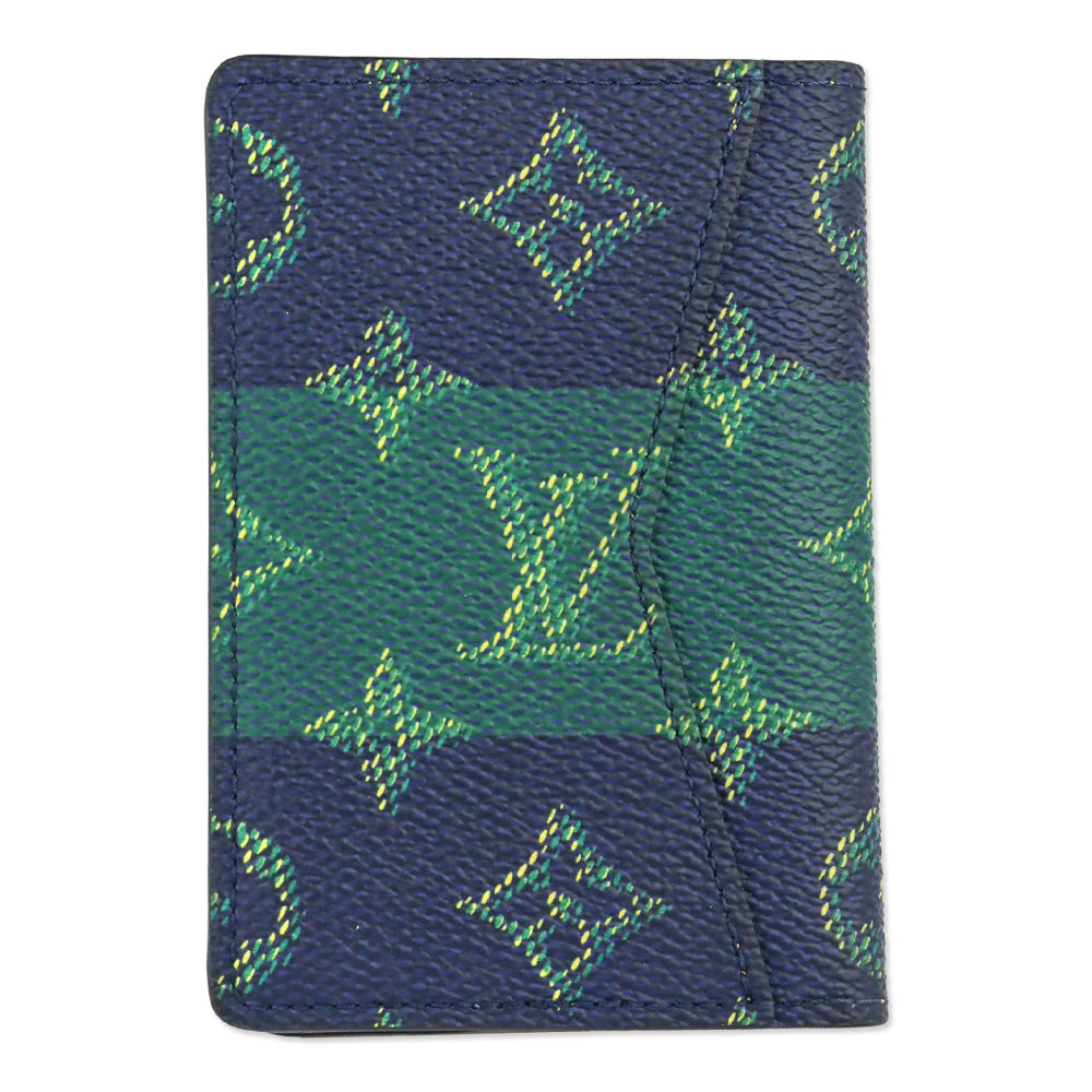 Louis Vuitton Monogram Blue Stripes Coated Canvas Pocket Organizer