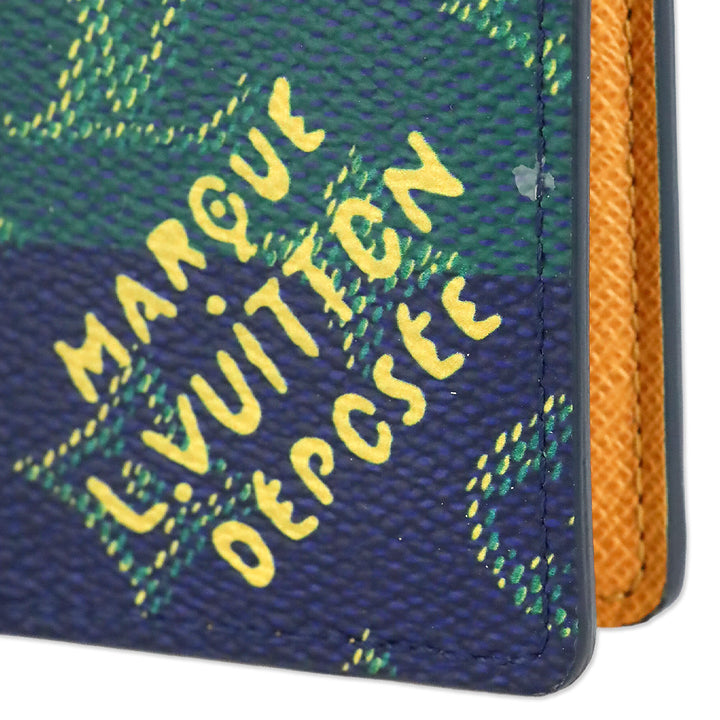 Louis Vuitton Monogram Blue Stripes Coated Canvas Pocket Organizer