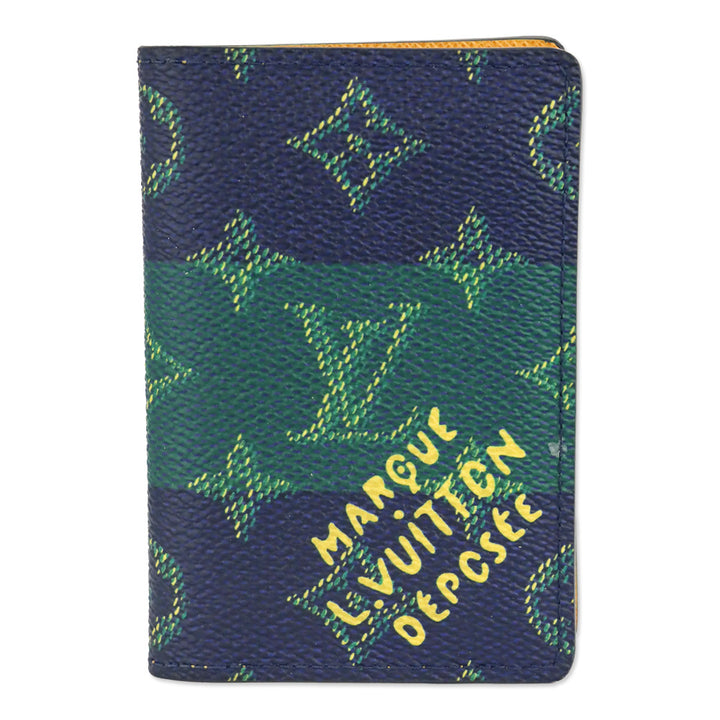 Louis Vuitton Monogram Blue Stripes Coated Canvas Pocket Organizer