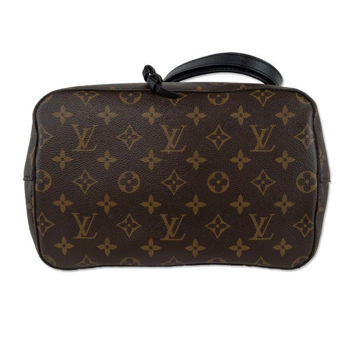 Louis Vuitton Monogram Coated Canvas Black Leather NéoNoé MM Bag