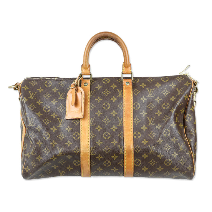 Louis Vuitton Monogram Coated Canvas Keepall Bandoulière 45
