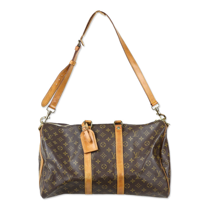 Louis Vuitton Monogram Coated Canvas Keepall Bandoulière 45