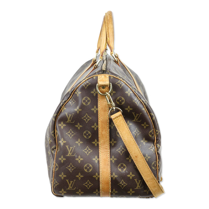 Louis Vuitton Monogram Coated Canvas Keepall Bandoulière 55
