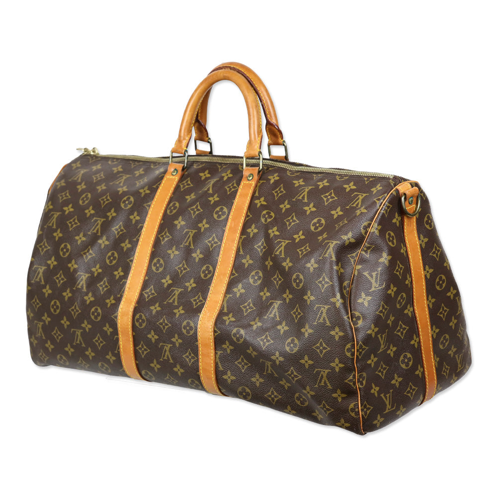 Louis Vuitton Monogram Coated Canvas Keepall Bandoulière 55