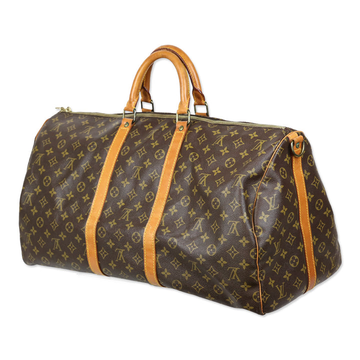 Louis Vuitton Monogram Coated Canvas Keepall Bandoulière 55
