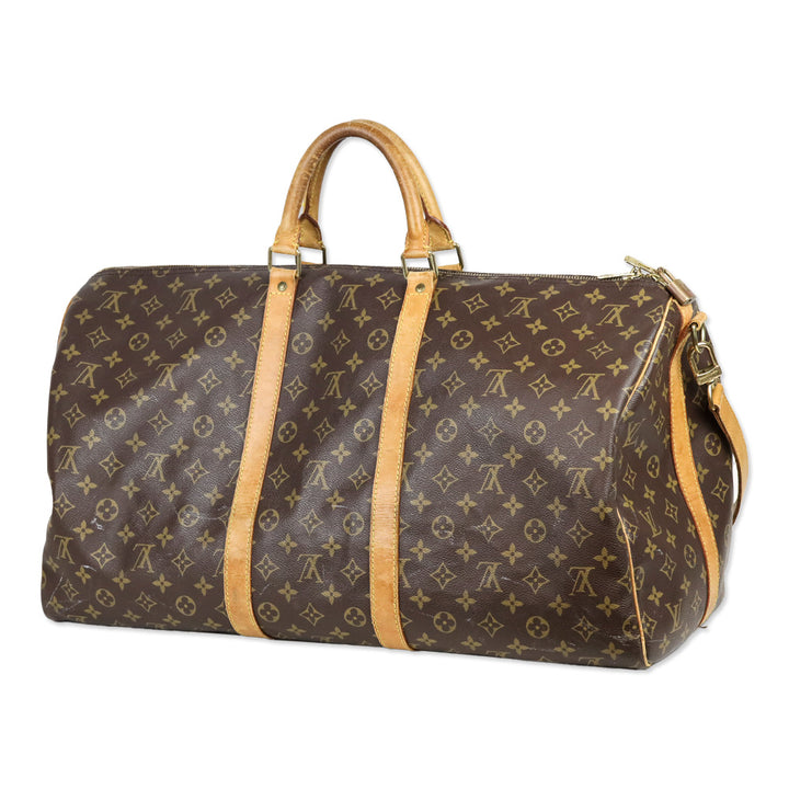 Louis Vuitton Monogram Coated Canvas Keepall Bandoulière 55