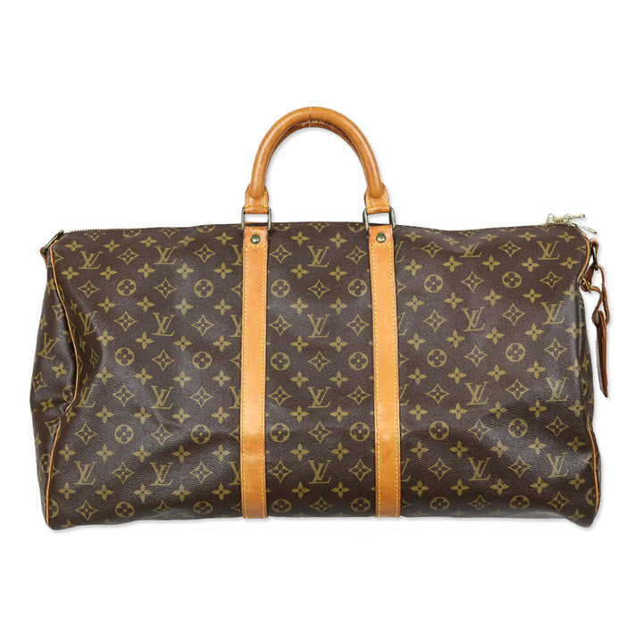 Louis Vuitton Monogram Coated Canvas Keepall Bandoulière 55