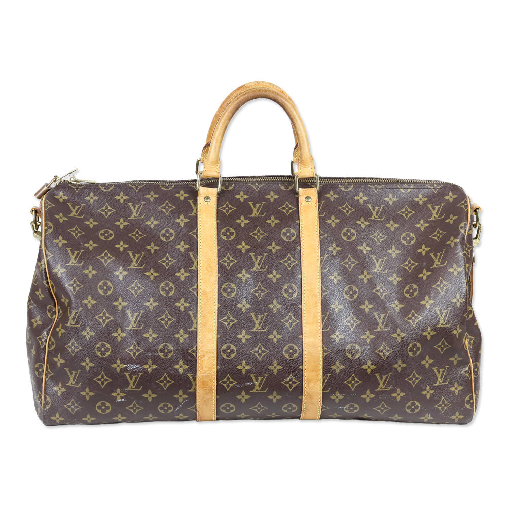 Louis Vuitton Monogram Coated Canvas Keepall Bandoulière 55
