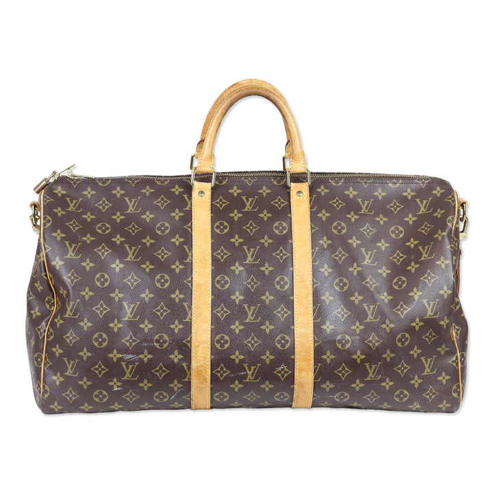 Louis Vuitton Monogram Coated Canvas Keepall Bandoulière 55