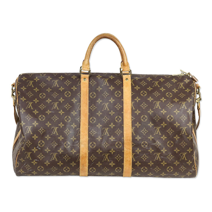 Louis Vuitton Monogram Coated Canvas Keepall Bandoulière 55