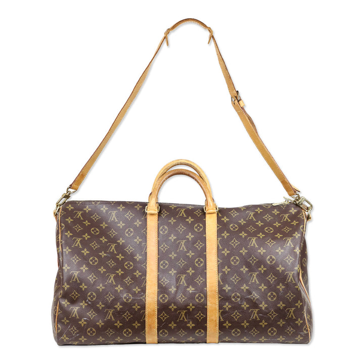 Louis Vuitton Monogram Coated Canvas Keepall Bandoulière 55