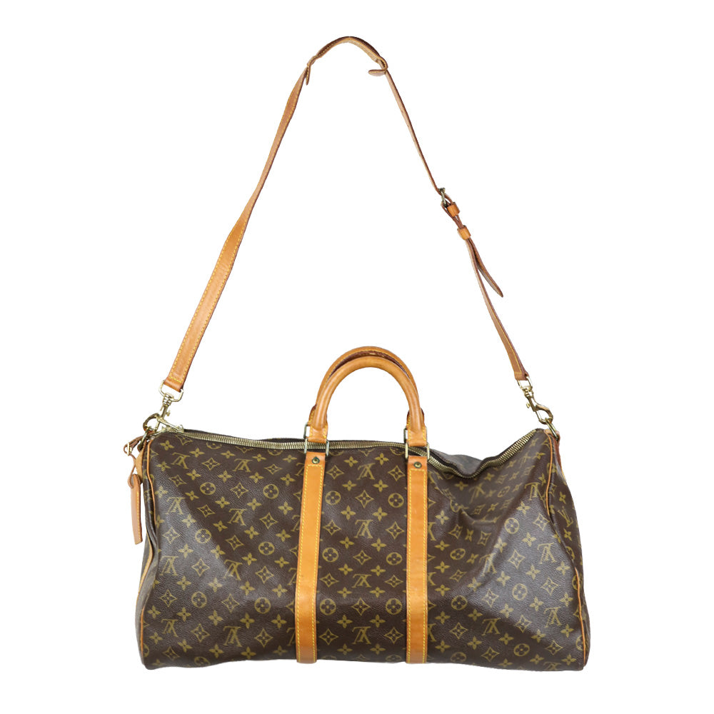 Louis Vuitton Monogram Coated Canvas Keepall Bandoulière 55