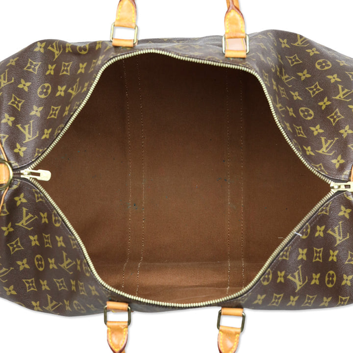 Louis Vuitton Monogram Coated Canvas Keepall Bandoulière 55