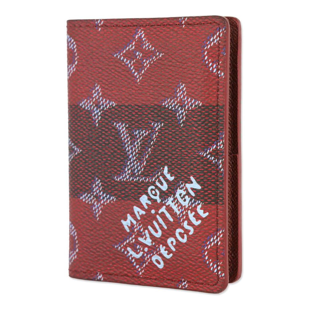 Louis Vuitton Monogram Red Stripes Coated Canvas Pocket Organizer