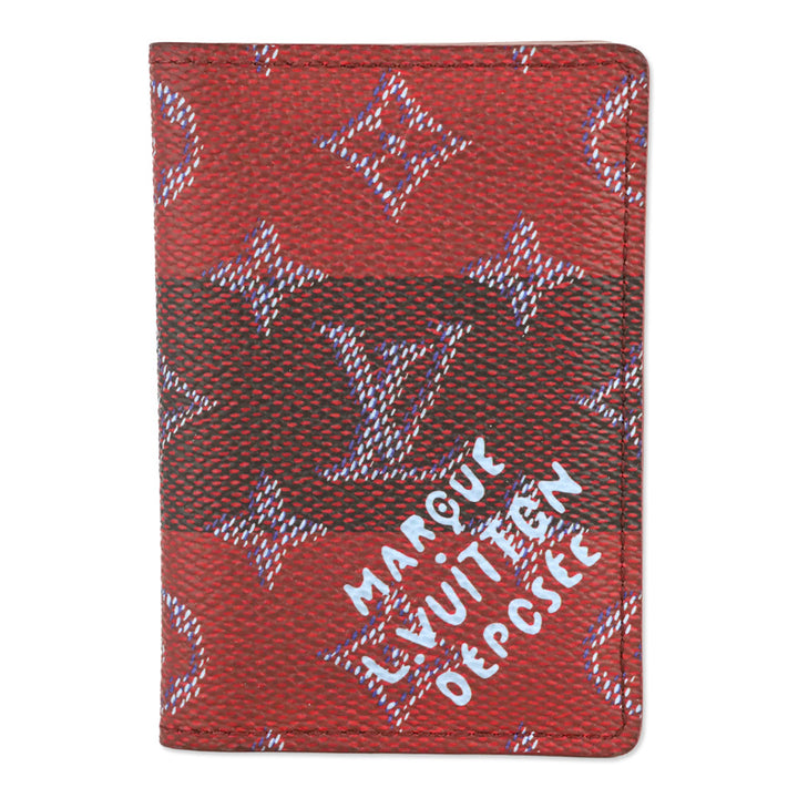 Louis Vuitton Monogram Red Stripes Coated Canvas Pocket Organizer
