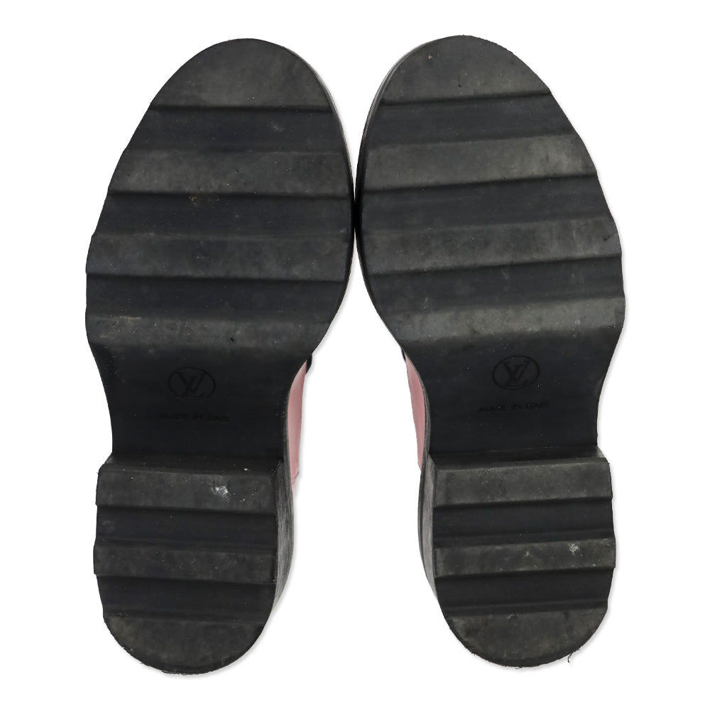 Louis Vuitton Pink Leather Beaubourg Chelsea Boots