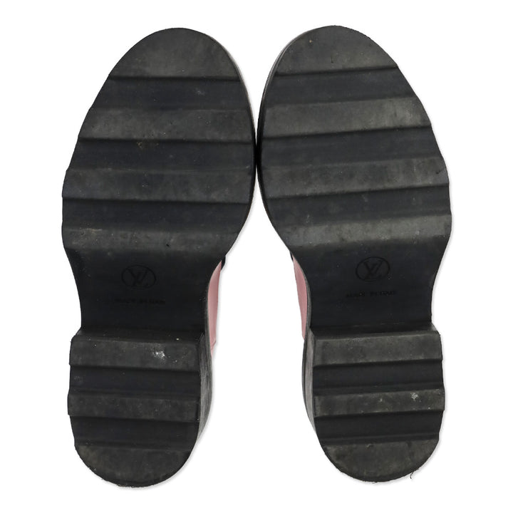 Louis Vuitton Pink Leather Beaubourg Chelsea Boots