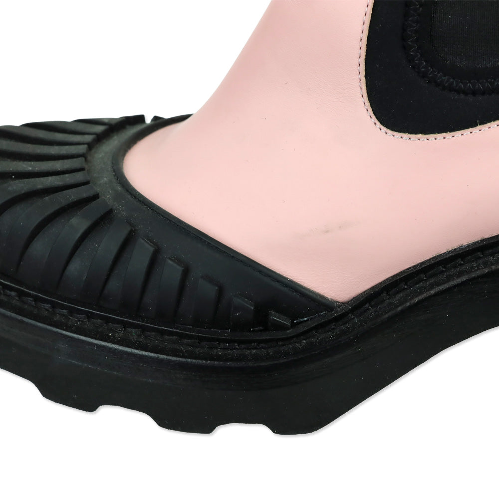 Louis Vuitton Pink Leather Beaubourg Chelsea Boots