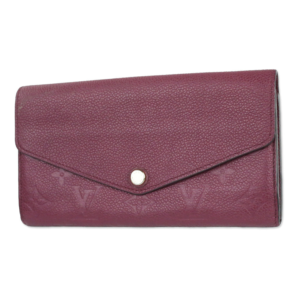 Louis Vuitton Raisin Monogram Empreinte Leather Sarah Wallet