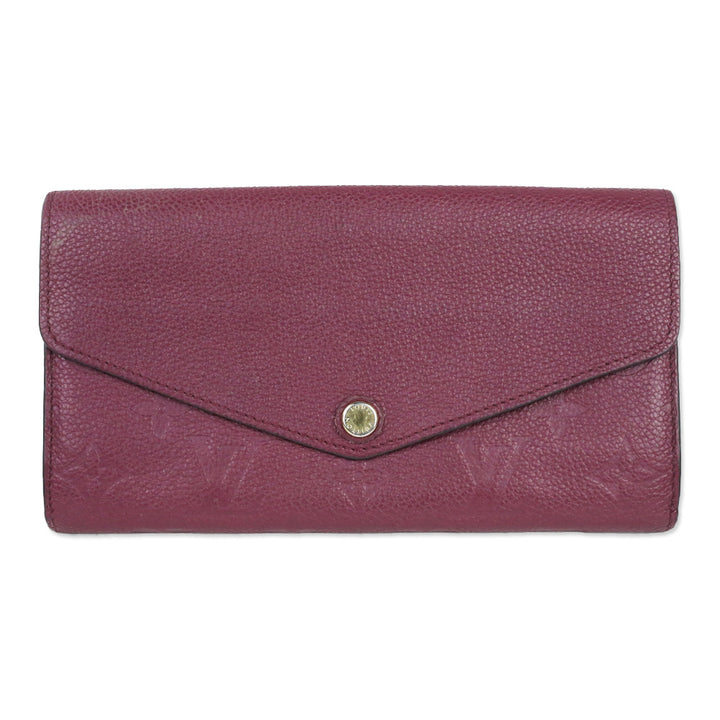 Louis Vuitton Raisin Monogram Empreinte Leather Sarah Wallet