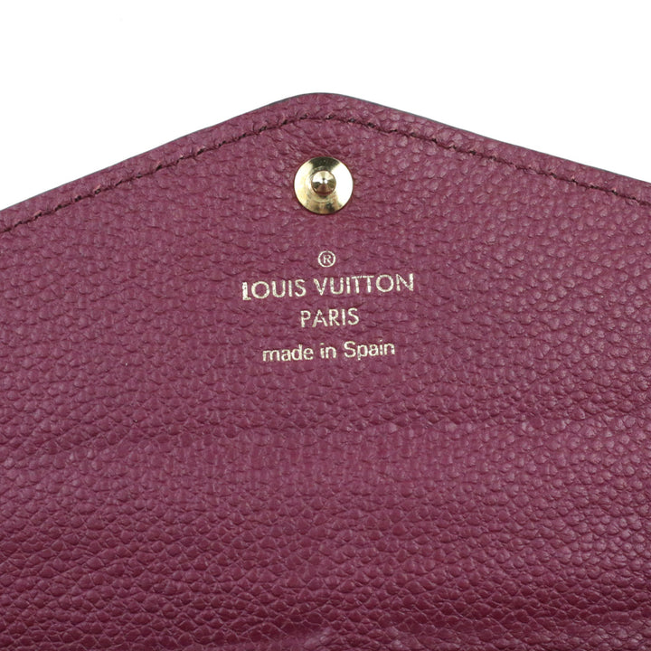 Louis Vuitton Raisin Monogram Empreinte Leather Sarah Wallet